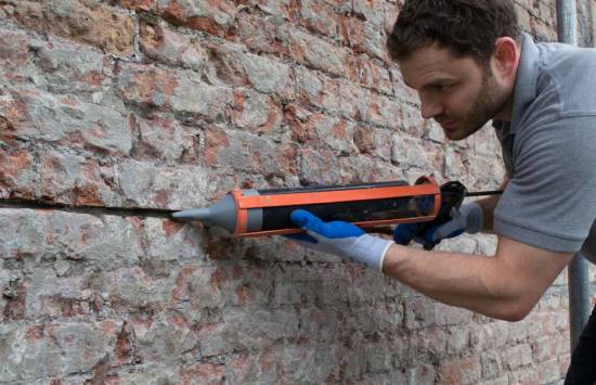 crack stitching installation