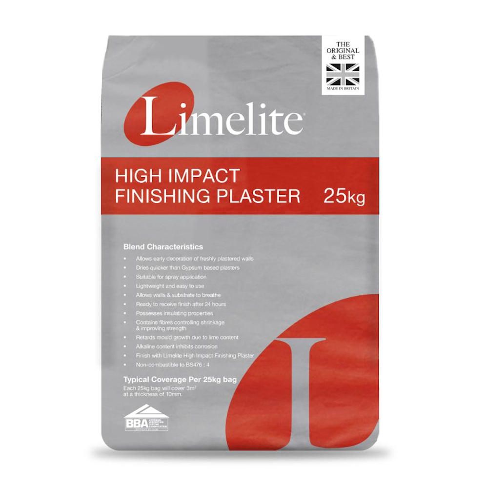 10 x 25kg Limelite High Impact Plaster Bags