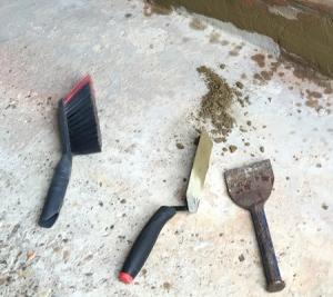 waterproofing of an interior garage wall