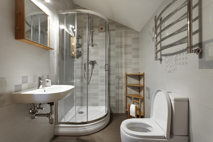 Bathroom in converted basement