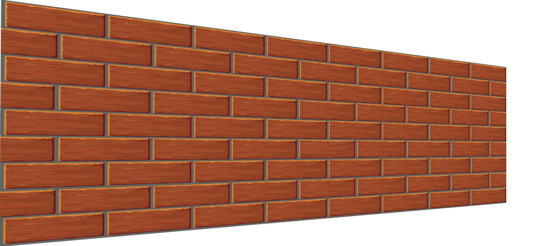 structurally sound Brick Wall on angle 3D