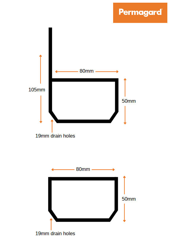 PermaSEAL Drainage Channel Dimensions
