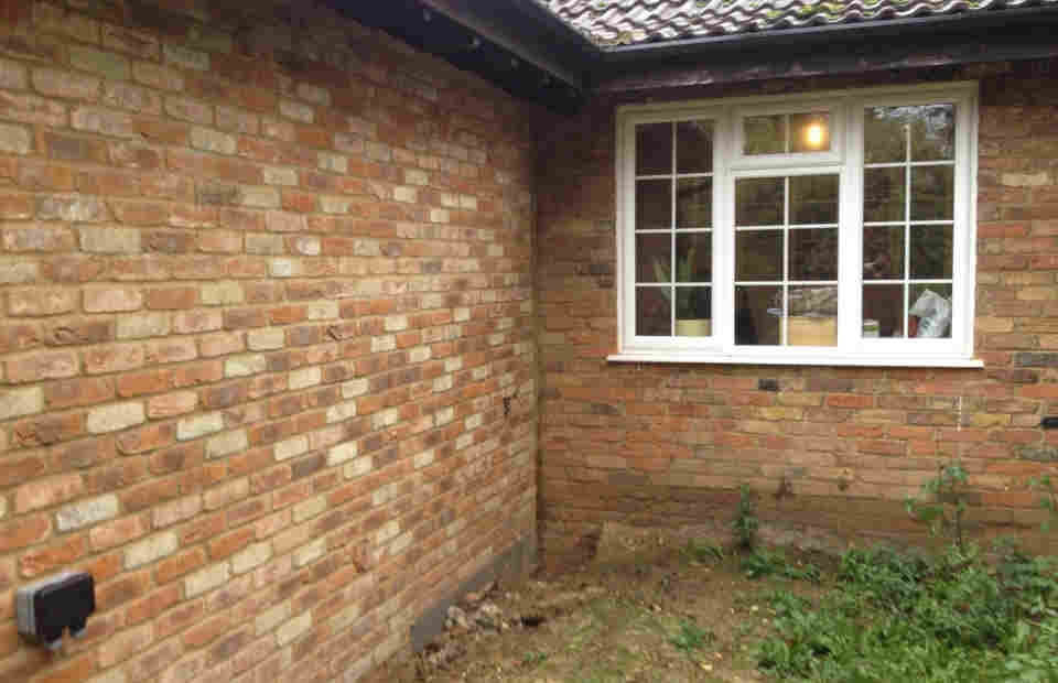 Rising damp on external wall