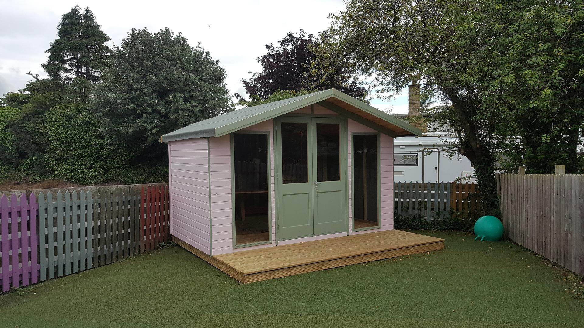 Painted garden room