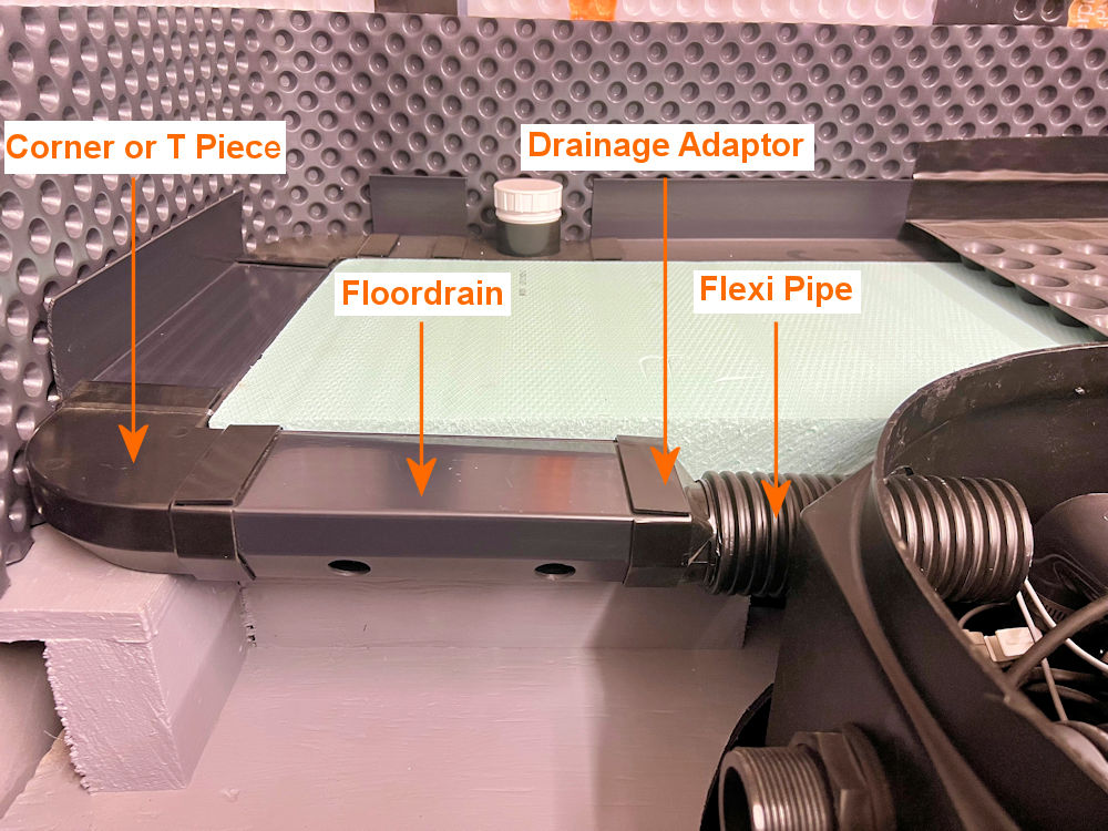 flexi pipe to sump pump connection