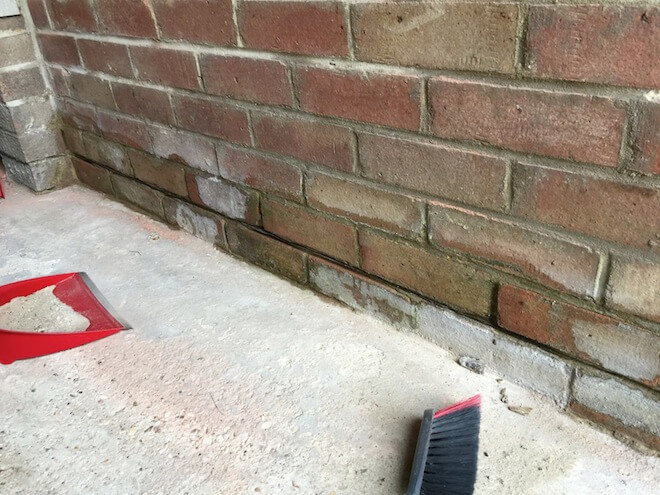 wet wall in garage