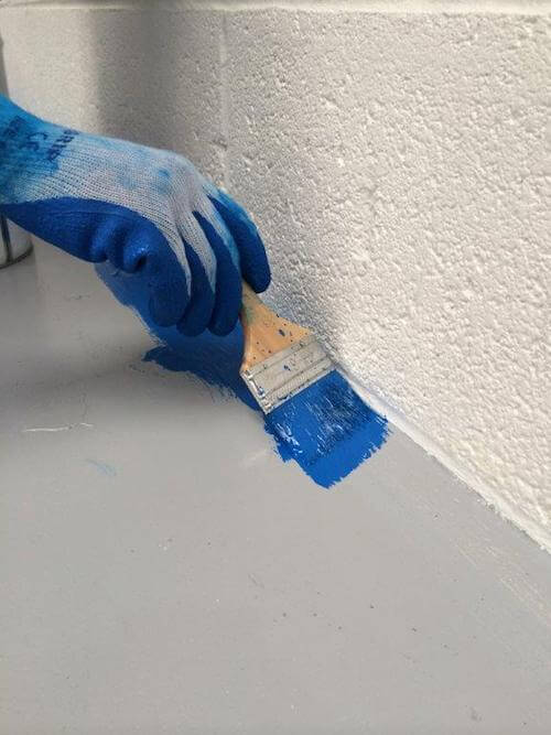 blue epoxy resin floor design