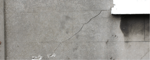 stepped crack in wall needing repair